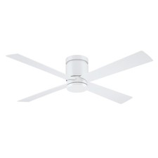 Fanimation Kwartet 52" Ceiling Fan, WH Blades/LED Light Kit, WH/Opal - FPS8553MW