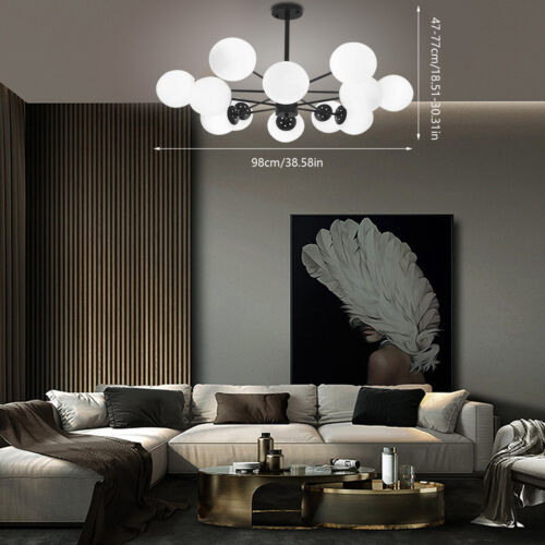 Modern Glass Ball LED Pendant Lamp Chandelier Dinning Room Ceiling Light Fixture