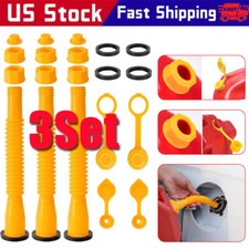 3X Replacement Gas Can Spout Nozzle Vent Kit for Plastic Gas Cans Old Style Cap