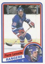 84/85 TOPPS..PIERRE LAROUCHE..NRMT..CARD # 108..RANGERS..FREE COMBINED SHIPPING