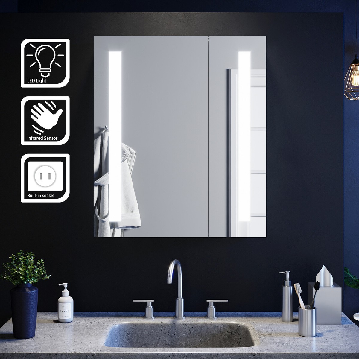 Illuminated Mirrors Light With Shaver Socket Matttroy