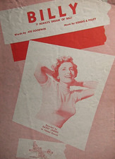 Sheet Music - Billy I Always Dream of Bill - 1938 Mills Music