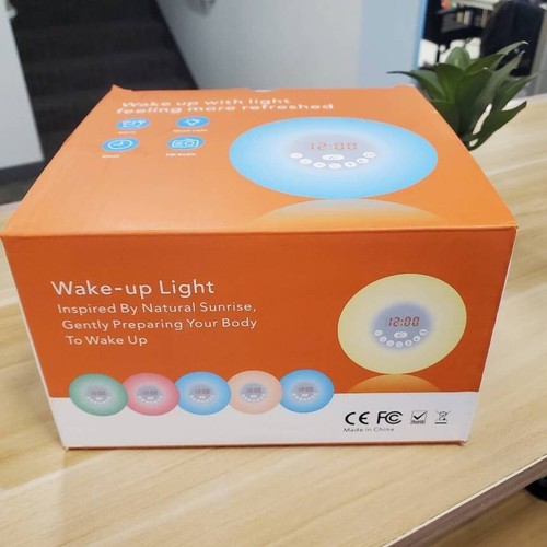 6 Colors LED Digital Alarm Clock Wake Up Light Smart Snooze Function FM Radio US - Picture 8 of 10