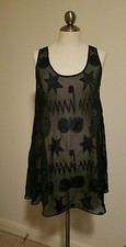 Vintage Victorias Secret Deep Green Satin Lace Lingerie Camisole Babydoll S