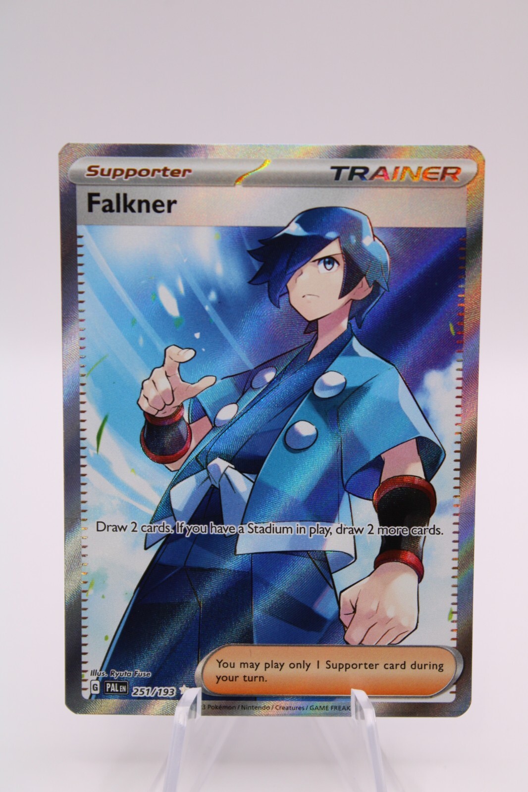 Pokemon Falkner 251/193 Full Art Holo Rare Paldea Evolved Near Mint