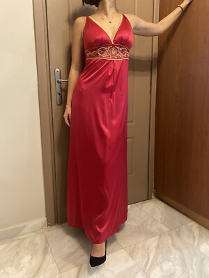 Gizia Maxi Gown Evening Red Dress Silk Pink size 38 NEW WITH TAGS Rtl  Price785€