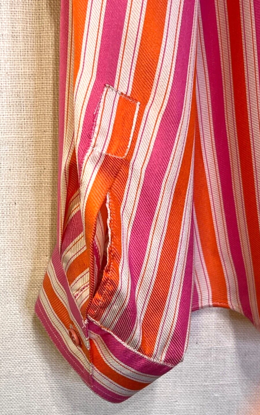 Camicia di seta a righe primi anni 90 GIANNI VERSACE Bayadere taglia 52 ITALIA US XL