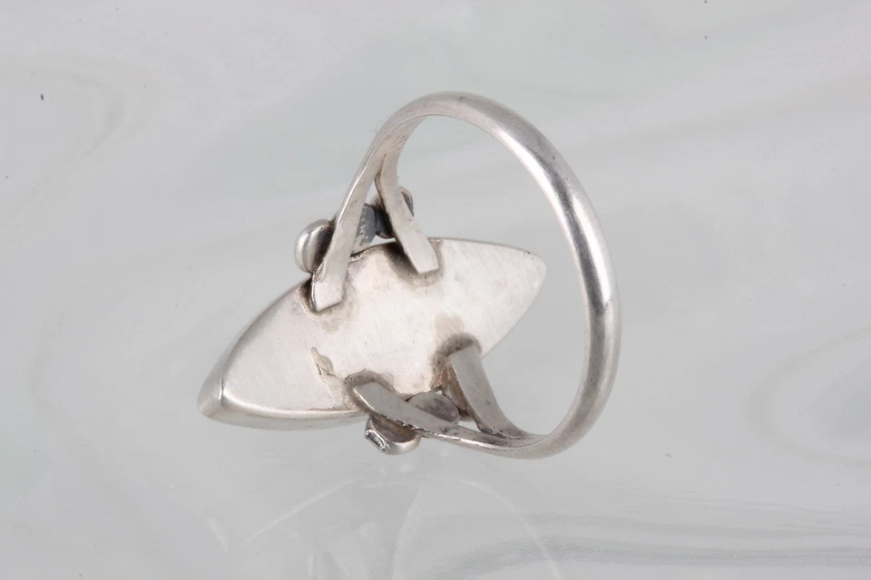 ANILLO PLATA ESTERLINA MADREPERLA PIEDRA 925 FINO 7518 Foto 2 de 2