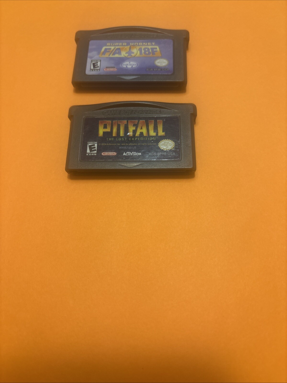 Gameboy Advance Game Lot Pitfall And Super Hornet