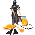 Vtg GI Joe Mission Brazil WET SUIT figure A v1 100% COMPLETE original 1986