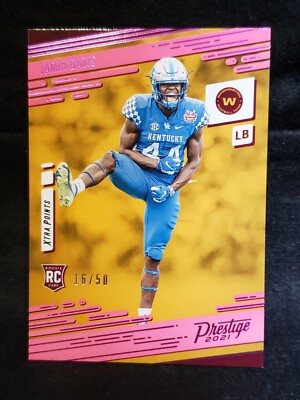 2021 Panini Prestige Xtra Points Pink Refractor #260 Jamin Davis 16/50 RC