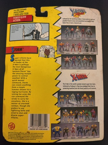 Marvel  Toy Biz X-Men Storm Power Glow Silver Variant  Figure 1993 Vintage - Picture 7 of 7