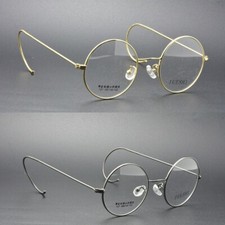 42/44/46/48/50mm Round Gold Grey wire rim Eyeglass frames Retro Eyewear Glasses