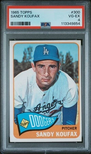 1965 Topps #300 Sandy Koufax PSA 4 VG-EX