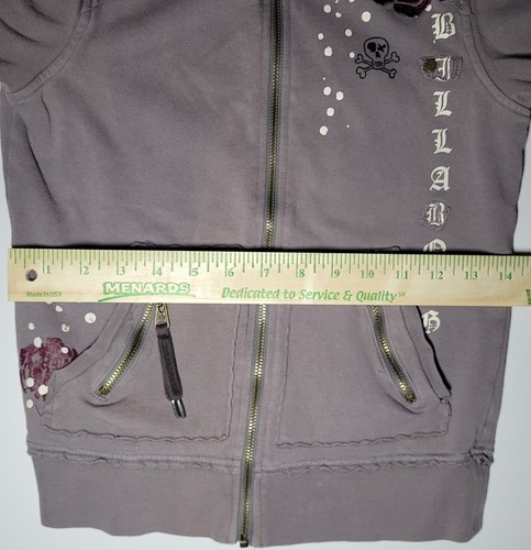 Billabong Girls Youth Gray and Embroidered Rose Pattern Jacket Size Small - Picture 10 of 14