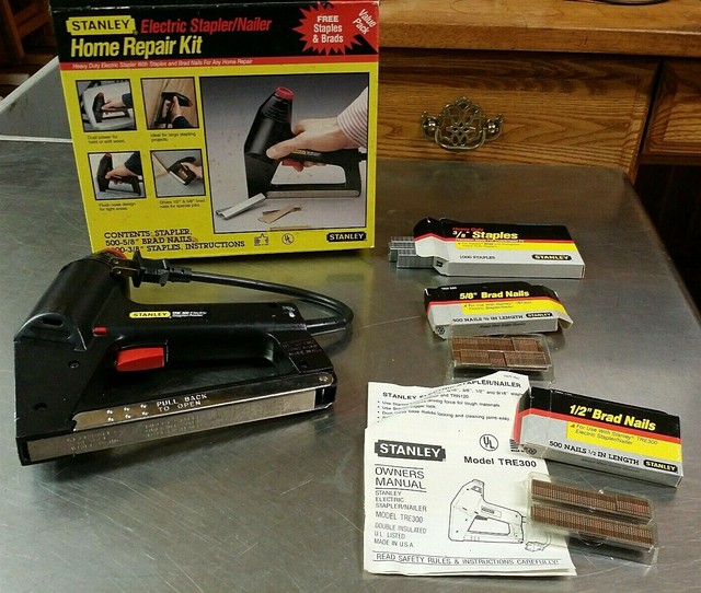 Stanley TRE300 RK Dual Power Electric Corded Stapler Nailer Home Repair