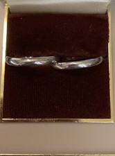 Set of 2 vintage sterling silver plain band rings sizes 5.5  6.5