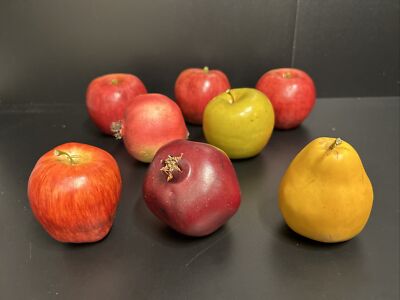 Artificial Fake Fruit Medley 8 Pieces Of Faux Fruit Very Lifelike Plastic /Wood