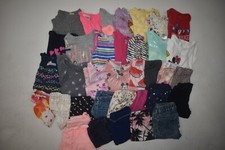 Wholesale Bulk Lot Of 35 Girls 6-12 Month Mixed Season Tops Bottoms Shirts