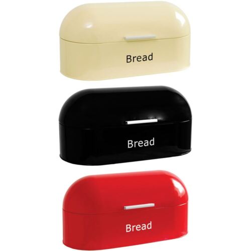 Retro Bread Bin Steel Kitchen Food Storage Roll Loaf Box Tin By Home Discount - 第 1/21 張圖片