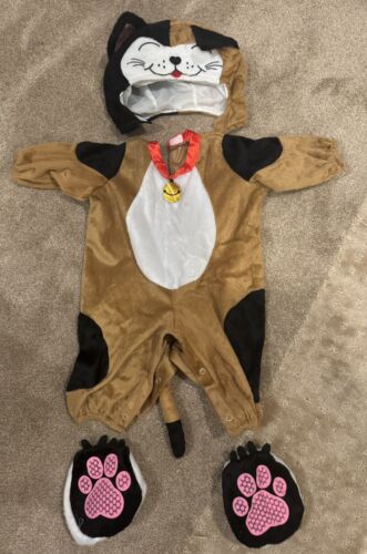 Kitty Cat Cutie Infant's 0-6 Months 4 Piece Halloween Costume Dress Up New