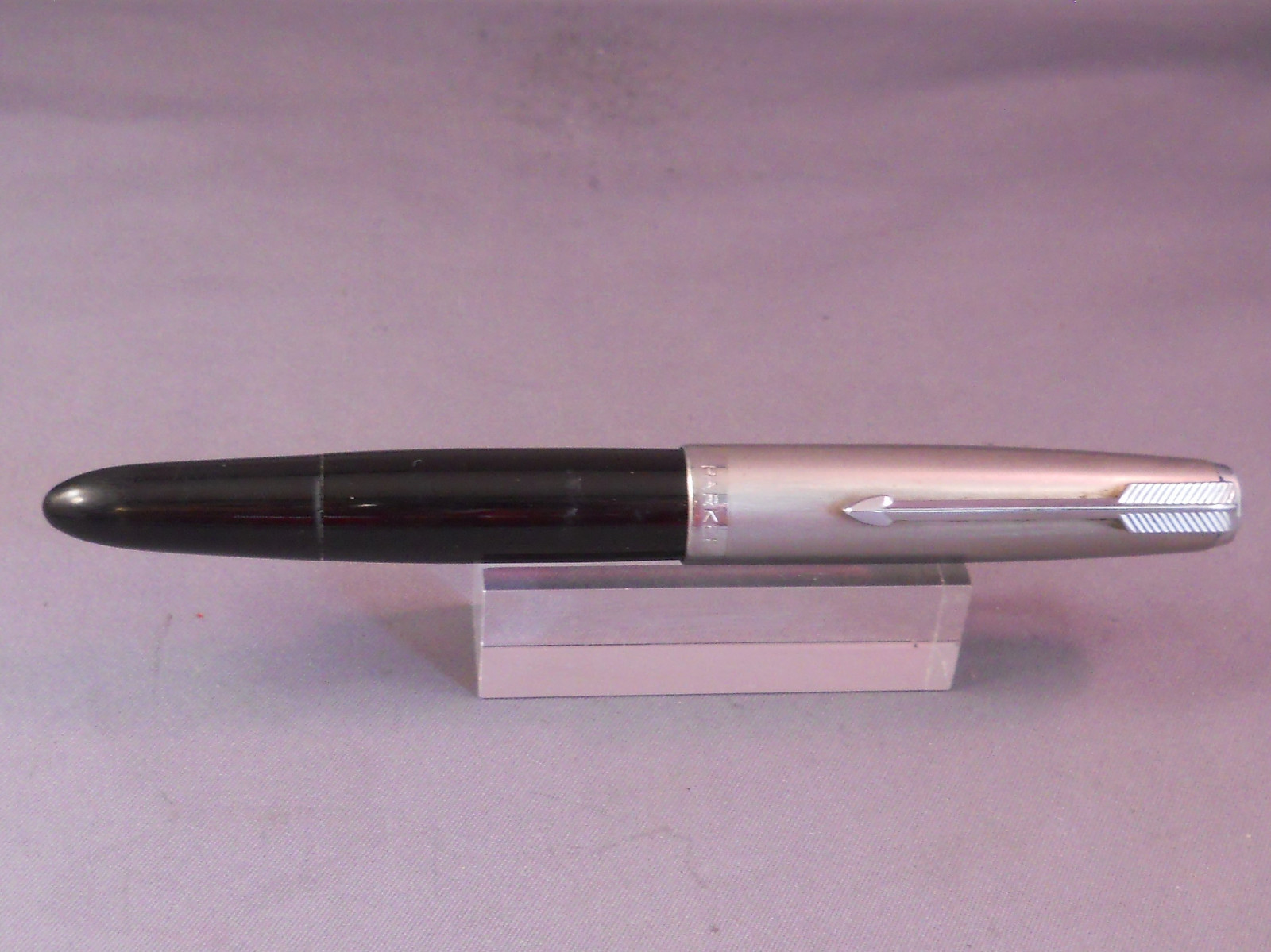 Parker 51 Demi Black Fountain Pen works--fine point Standaard postorderverkoop