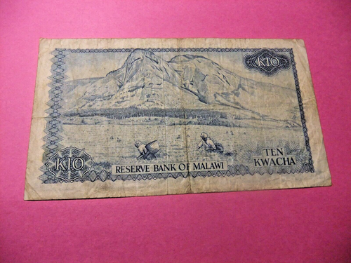 1964 Malawi 10 KWACHA Banknote - VF25 - Picture 2 of 2