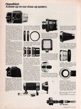 Hasselblad - Close-Up System - Original Magazine Ad - 1974