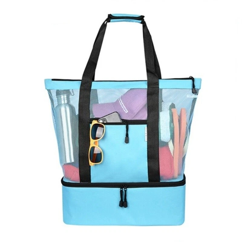 Mesh beach hotsell bag with cooler