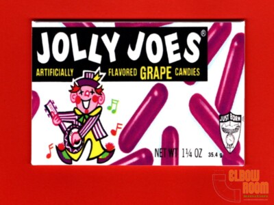 Vintage Jolly Joes candy box art 2x3'' fridge/locker magnet Just Born