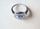 925 Sterling Silver CZ Paved Heart Ring 4.14 Grams Size 6.75 — photo 5