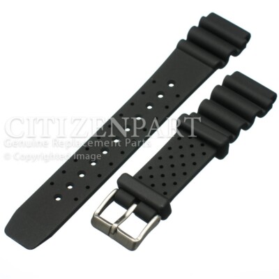 Original Citizen 20-mm black rubber watch band strap for BN0150-28E  E168-S126703