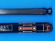 JACOBY CUSTOM POOL CUE 11.8MM 30" 4.0 CF SHAFT  EBONY TULIP RADIAL JOINT LEATHER