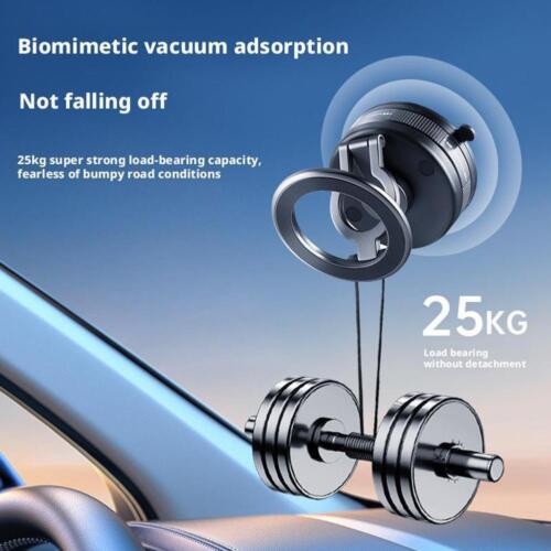 360 Vacuum Strong Magnetic Phone Holder Suction Cup Car Stand Foldable Car M4X4 - Zdjęcie 5 z 13