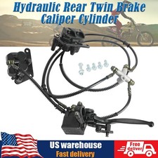 Rear Hydraulic Twin Brake Caliper Cylinder For DIY Go Kart ATV Quad Golf Cart