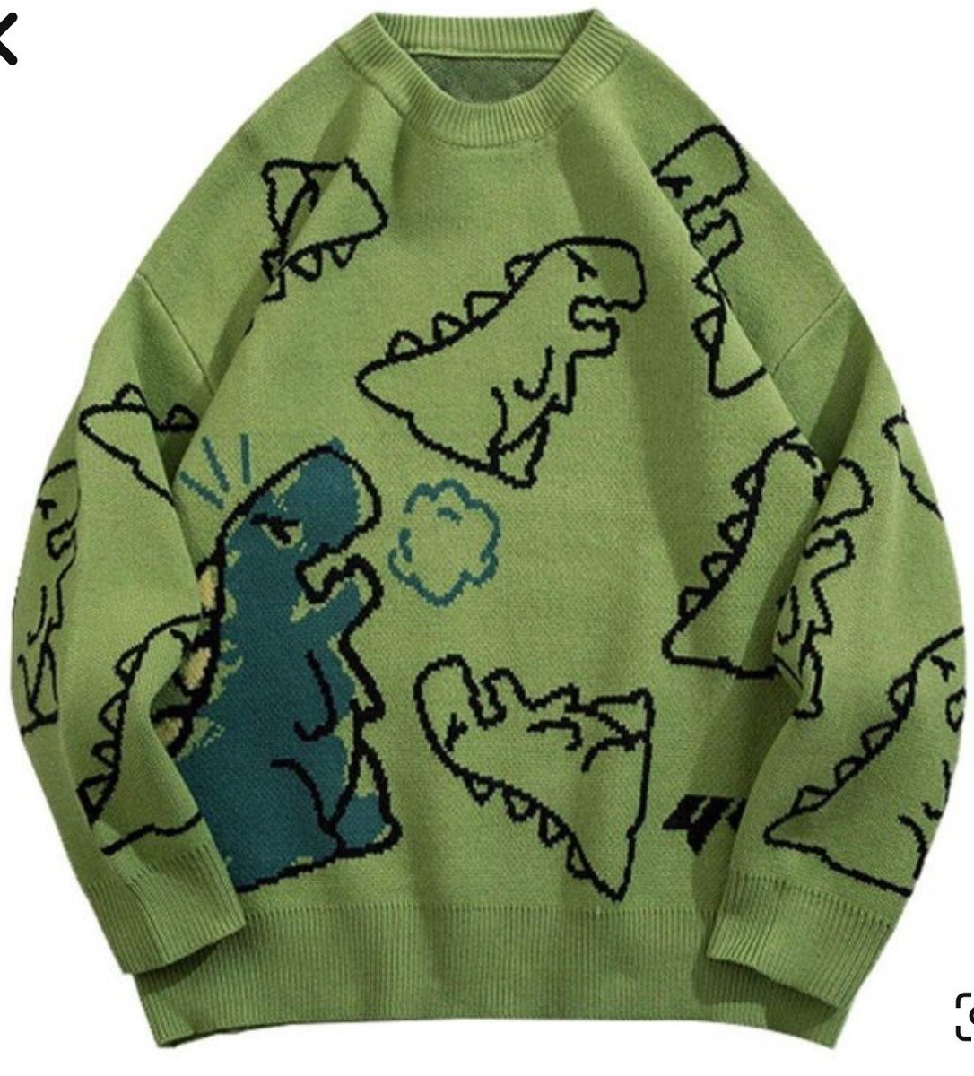 Aelfric Eden Dinosaur Cartoon Pattern Knit Sweater Size XL | eBay
