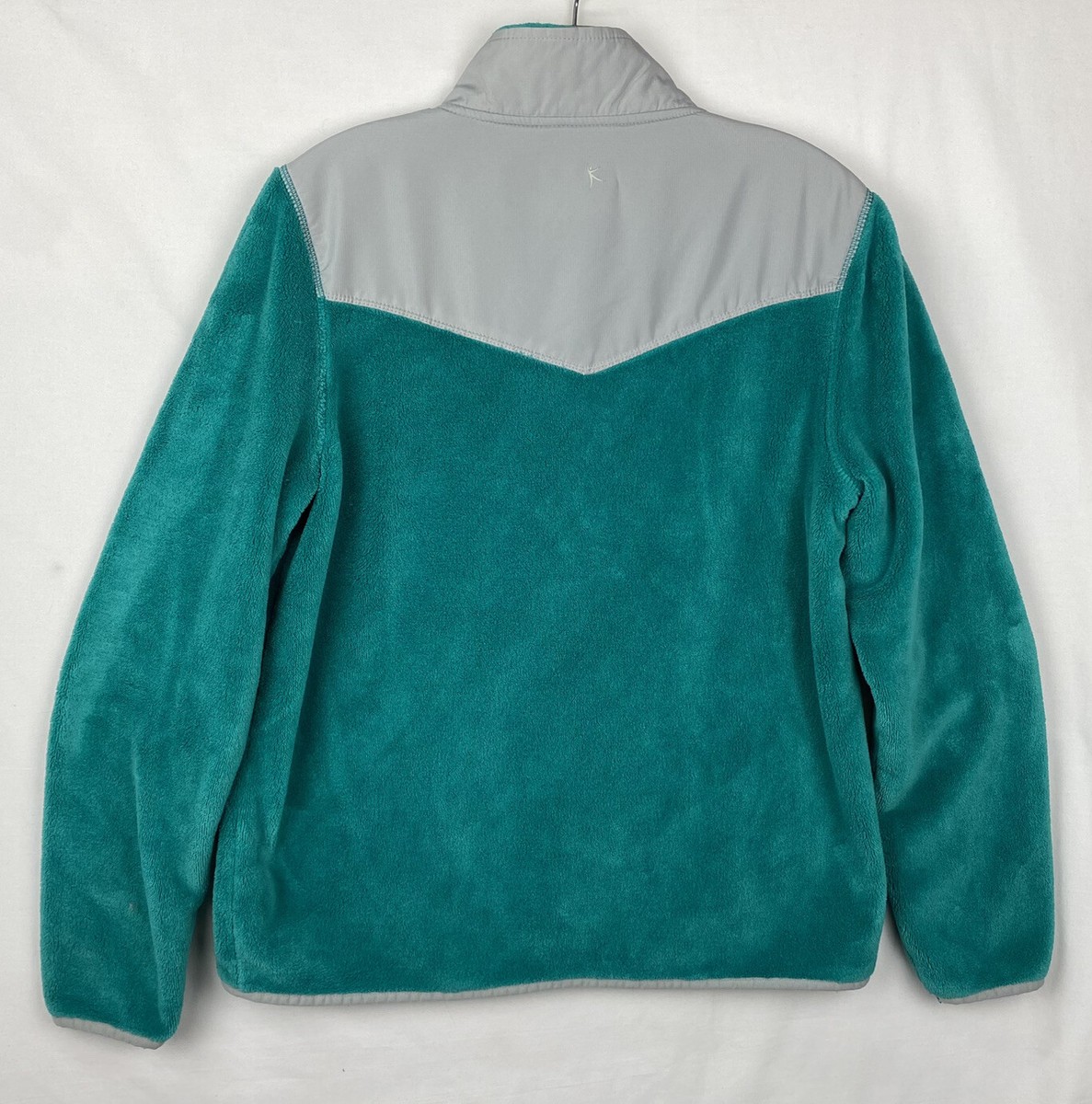 Danskin Now Full Zip Fleece Jacket Womens L 12/14 Turquoisel