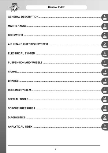 MV Agusta Service Chassis Manual 2009 F4 1000 S, F4 1000 S 1+1 & F4 1000 AGO - Picture 2 of 12