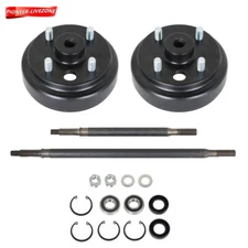 Rear Axle and Brake Hub Drum Assembly Kit For EZGO Elec/Gas 1982-up Golf Cart