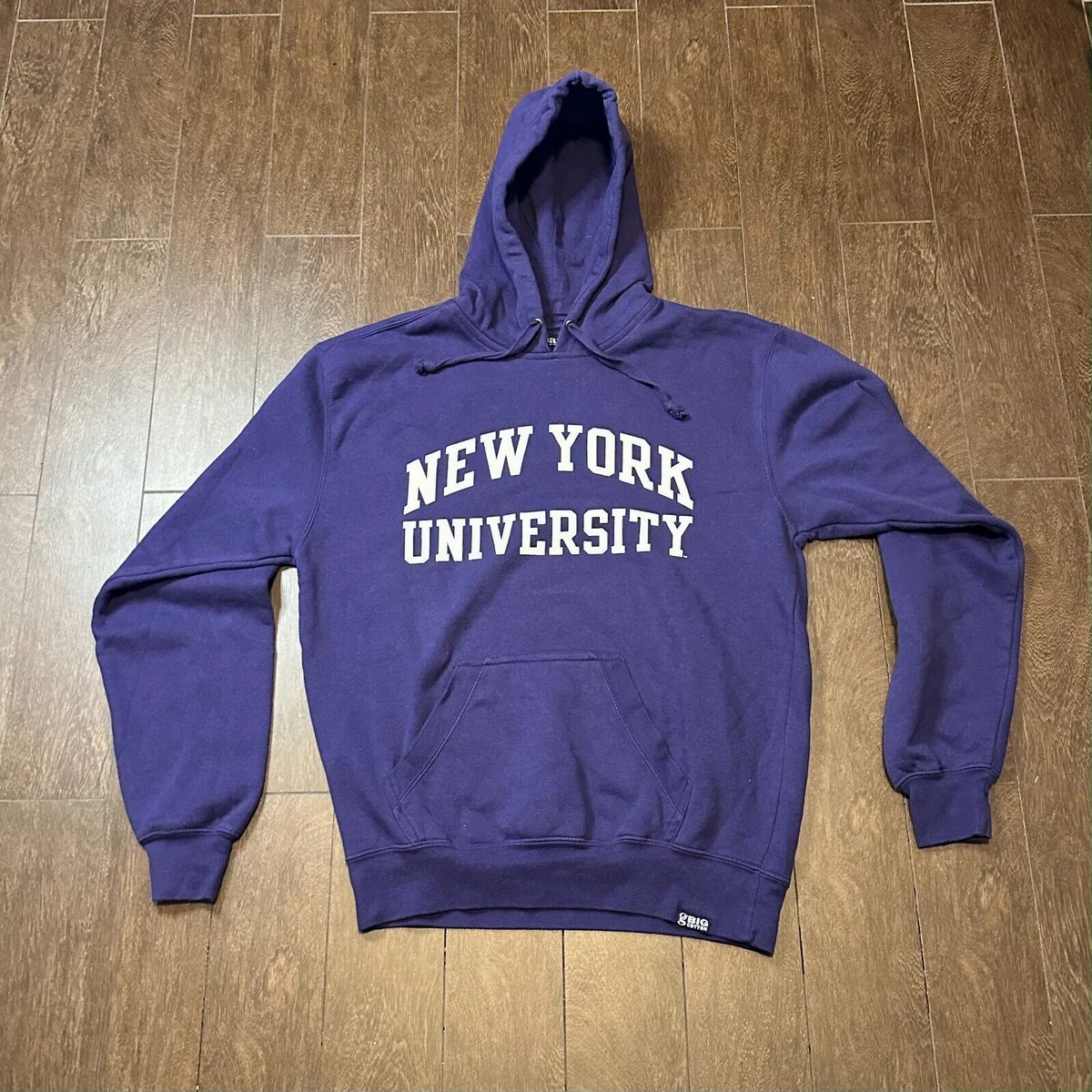 Gear For Sports Big Cotton New York University NYU Purple Hoodie Sweatshirt Sz S