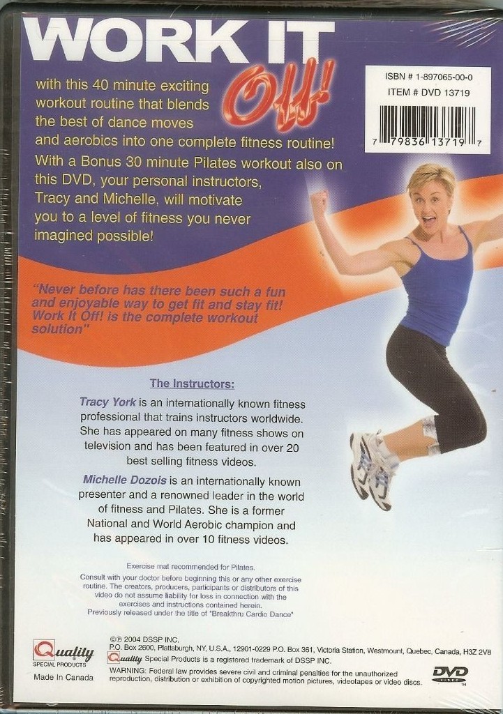 スポーツ・フィットネス Do you love DEADLIFT? DVD WORK IT OFF! CARDIO SCULPT - TRACY YORK & MICHELLE DOZOIS - DVD