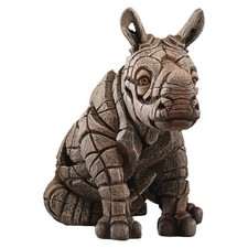 Edge Sculpture Rhino Calf Figure (L)18.1 x (W)31 x (H)24