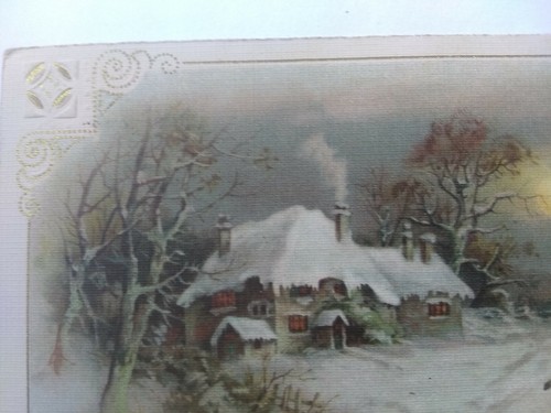 John Winsch. Una feliz Navidad, casa de campo, luna. PMK 1914 Alemania (G5) - Imagen 3 de 6