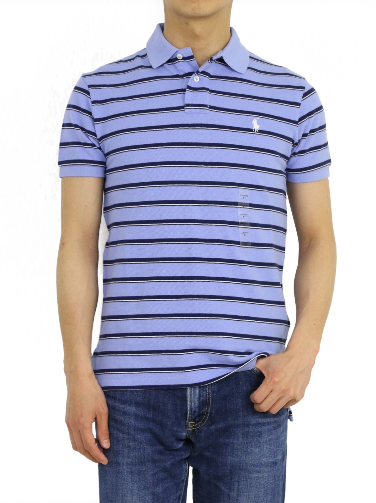 Рубашка-поло Polo Ralph Lauren в полоску на заказ с рисунком пони - 2 - Размер: XXL