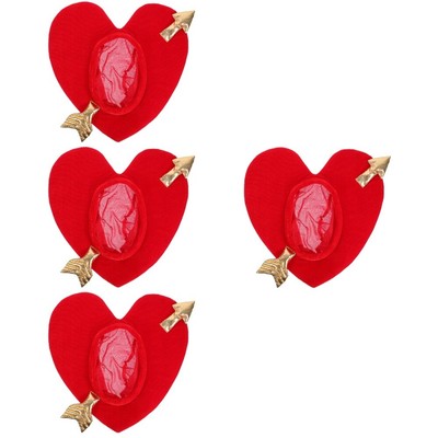  4 Pieces Lustiger Hut Für Leistung Amor-Kostüm Clownhut Liebhaber Valentinstag