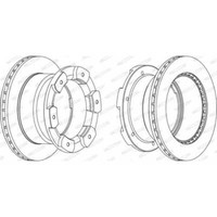Ferodo 2X Bremsscheibe Hinten Ø306 Mm BelüFtet FüR Iveco Daily IV