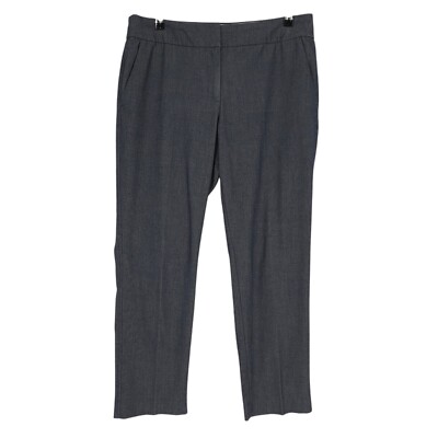 Ann Taylor LOFT Julie Straight Leg Dress Pants Gray High Rise Career Womens 10