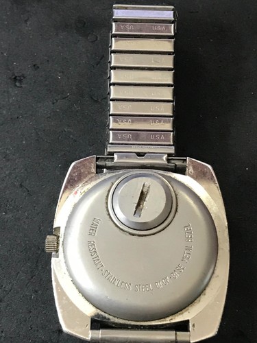 Reloj para hombre Westclox 40 mm electrónico esfera azul acero inoxidable, no funciona (#1842) - Imagen 9 de 9