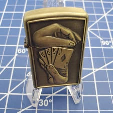 Cigar Lighter Brass Lucky Hand, Single Jet flame New, Butane