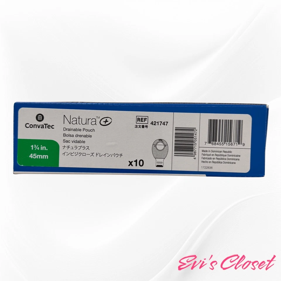 Colostomía ConvaTec Natura Bolsa Drenable Talla 1 3/4 Caja de 10 421747 Nuevo Foto 3 de 4
